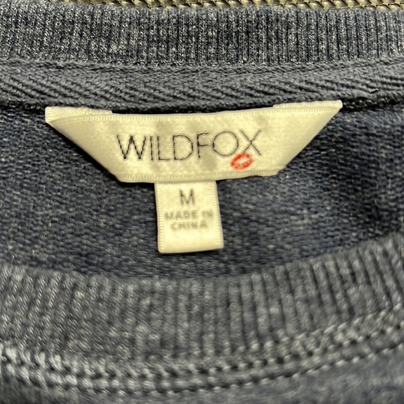 Wildfox Social Navy Blue Sweatshirt Medium - Picture 8 of 15